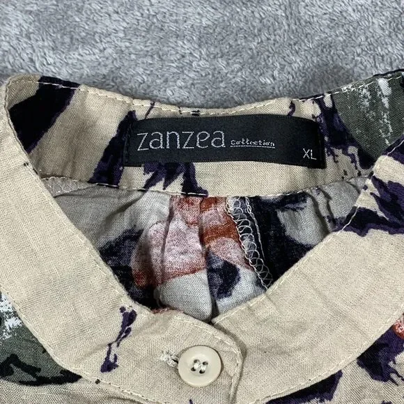 Zanzea Collection Floral Quarter Button Tunic Blouse Size XL Women’s - Picture 5 of 10